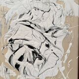 Bachmann, Abstract Composition, Mixed Media, Framed