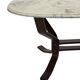 Table basse vintage en bois et marbre Design minimaliste Suède années 70