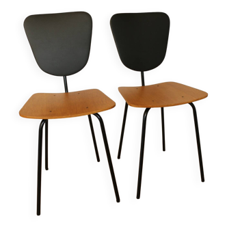 2 chaises sauterelles 1950