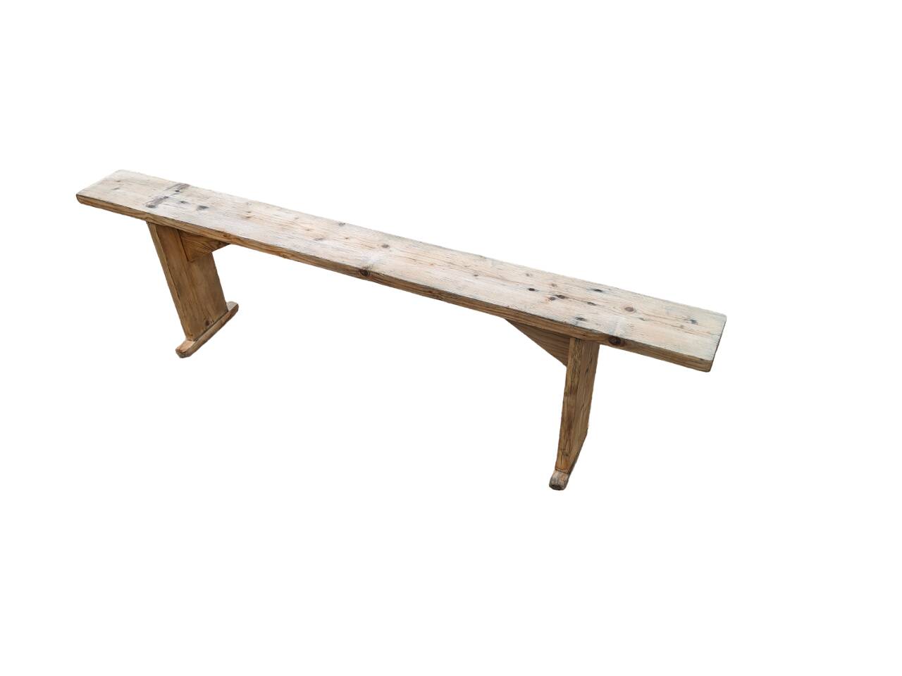 Old restored pine bench