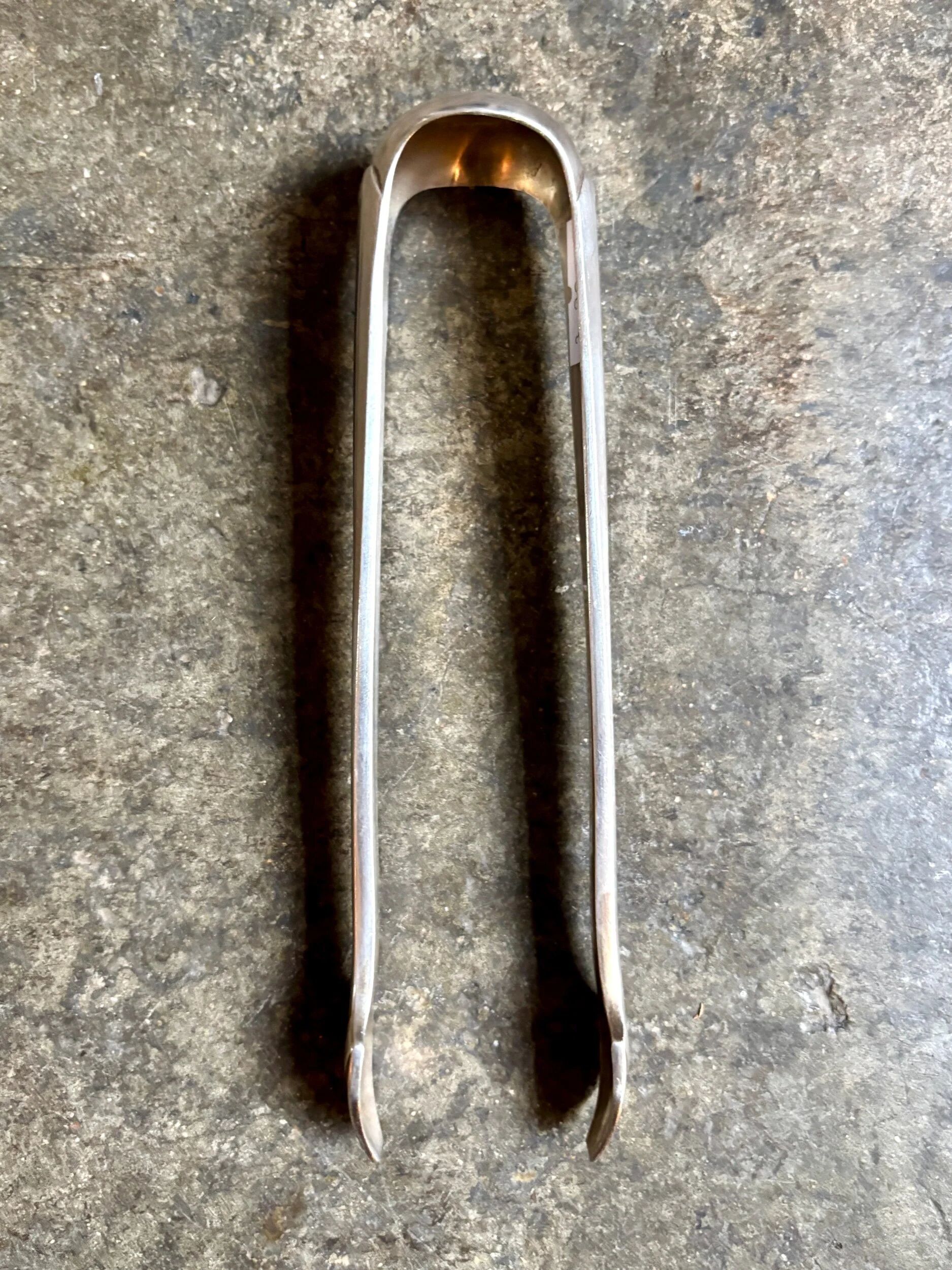 Perrin silver-plated metal ice tongs