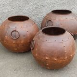 Set of 3 metal pots