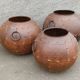 Lot de 3 pots en métal