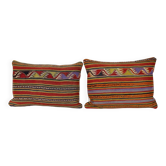 Set of 2 vintage kilim cushion covers 41x61 cm