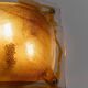 Vintage Murano Glass Wall Lamp - Clear Glass with Orange Striations, Italian Design, 1970s Wall Sconce