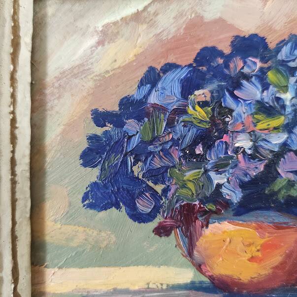 Painting Bouquet of Violets late 19th century