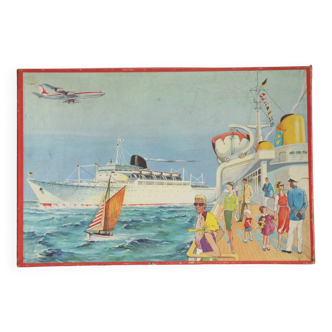 Vintage wooden puzzle by Kolibri, The Netherlands 1950s