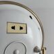 Vintage illuminated adjustable brass mirror, Arpin Paris, France 1970