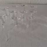 10 crystal wine glasses of Lorraine cut crystal
