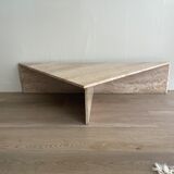 Table basse travertin vintage années 60