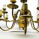 Vintage metal chandelier, Poland, 1980s