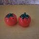 Vintage slip tomato salt and pepper shakers
