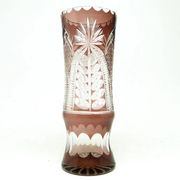 Vase moderne du milieu du siècle, en verre cristal, Pologne, années 1970