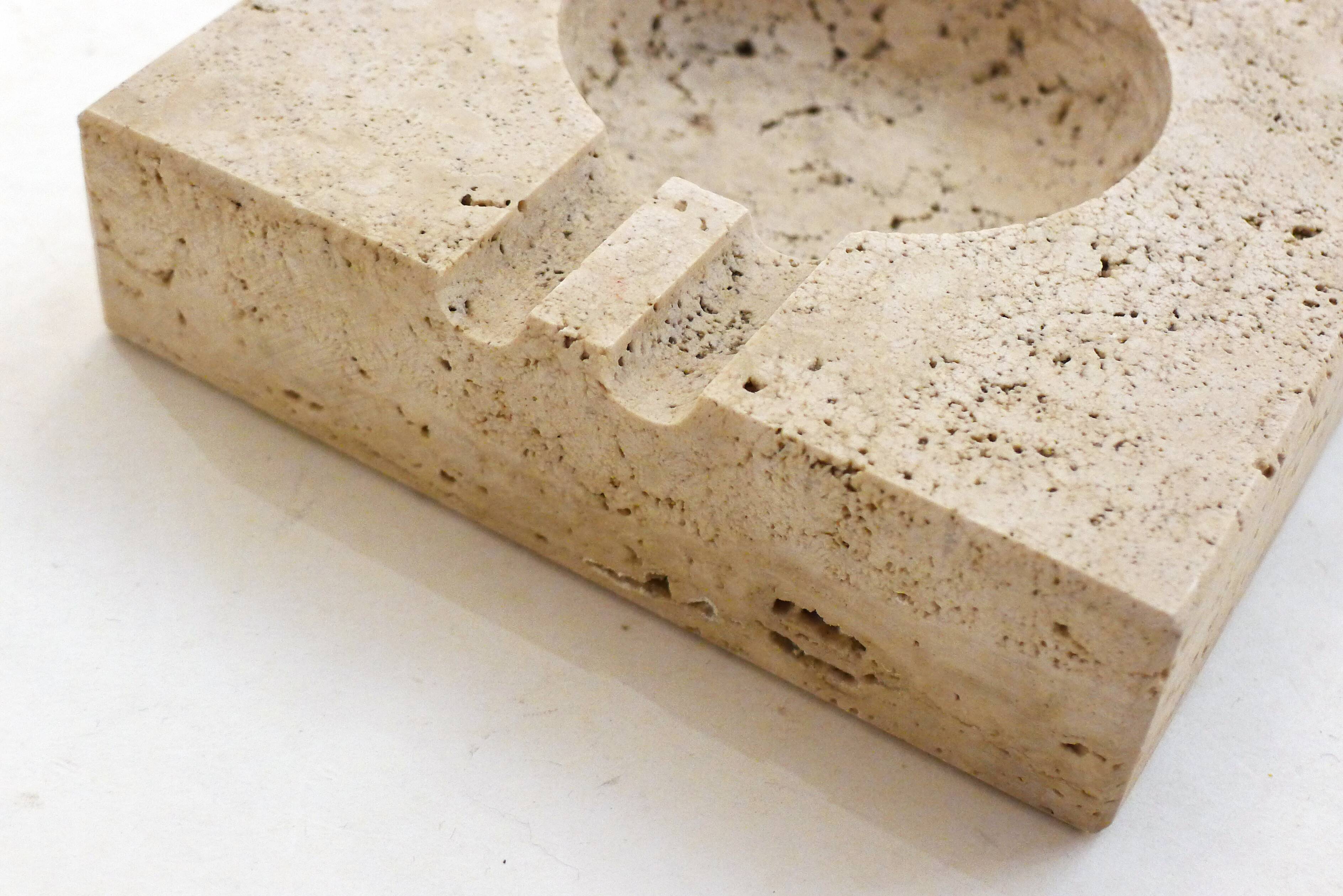 Vintage travertine ashtray