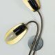 Pair of 1950s mid century sconces wall lamps brass black metal