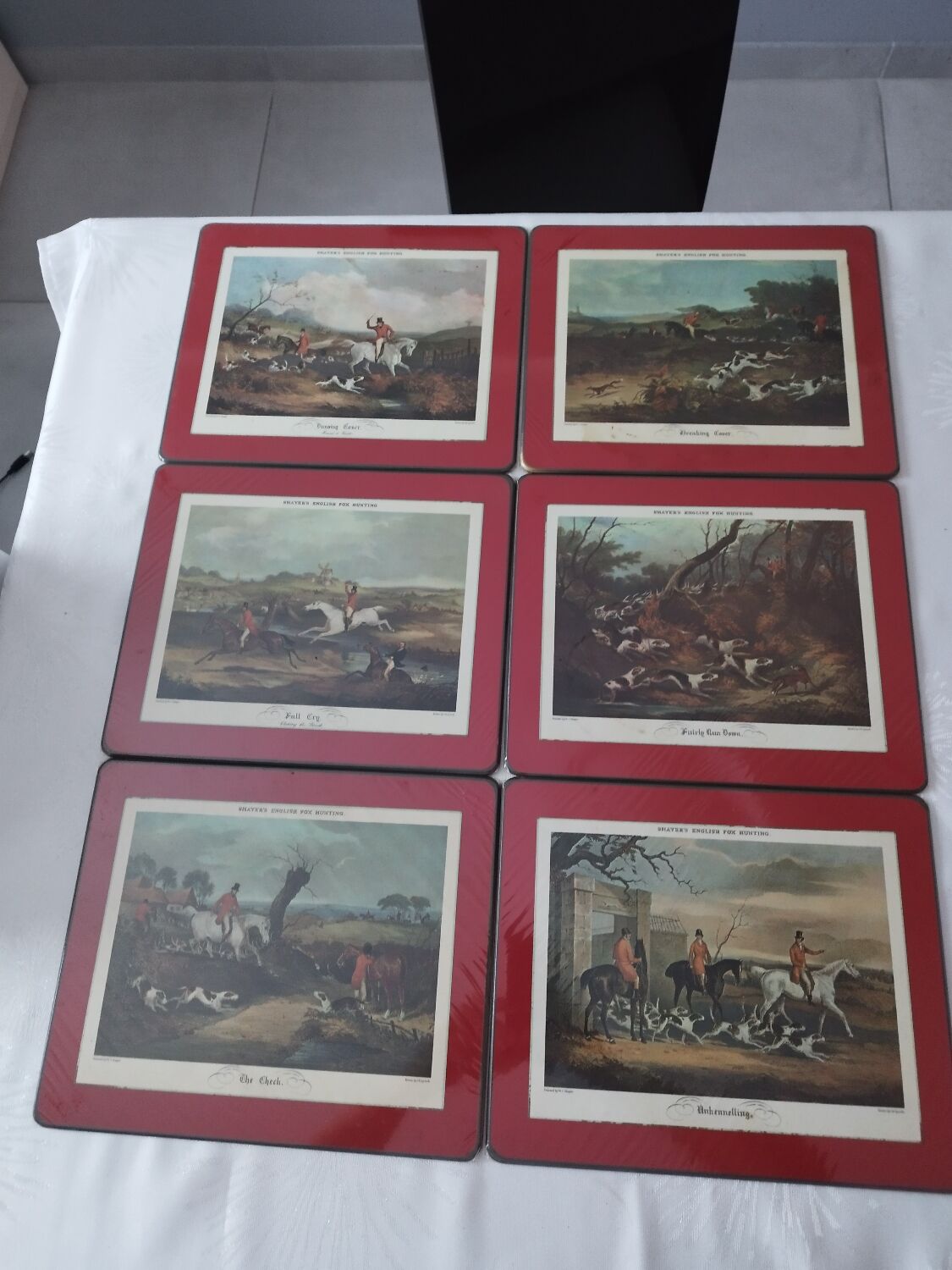 Set de 6 sets de table anglais en liège