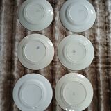 6 mismatched antique dinner plates