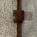 Art deco wooden wall coat rack