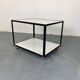 Table d'Appoint Roulante Mid-Century en Stratifié Blanc et Acier Noir par George Nelson pour Herman Miller, 1950s