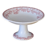 Antique pink ironstone fruit bowl with flowers