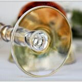 Series of 5 glasses wine from the Rhine Roemer St Louis Crystal model Bubbles