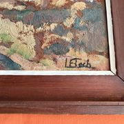Floch Lionel Oil Village Landscape