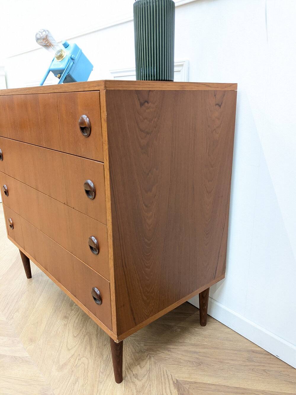 Vintage Scandinavian teak chest of drawers