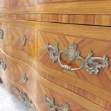 Commode Louis XIV régence en marqueterie et bronze