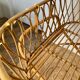 Vintage rattan couffin & its foot