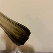 Vintage smoked glass vase