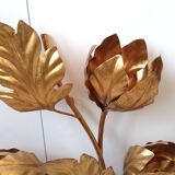 Wall light gold metal flower