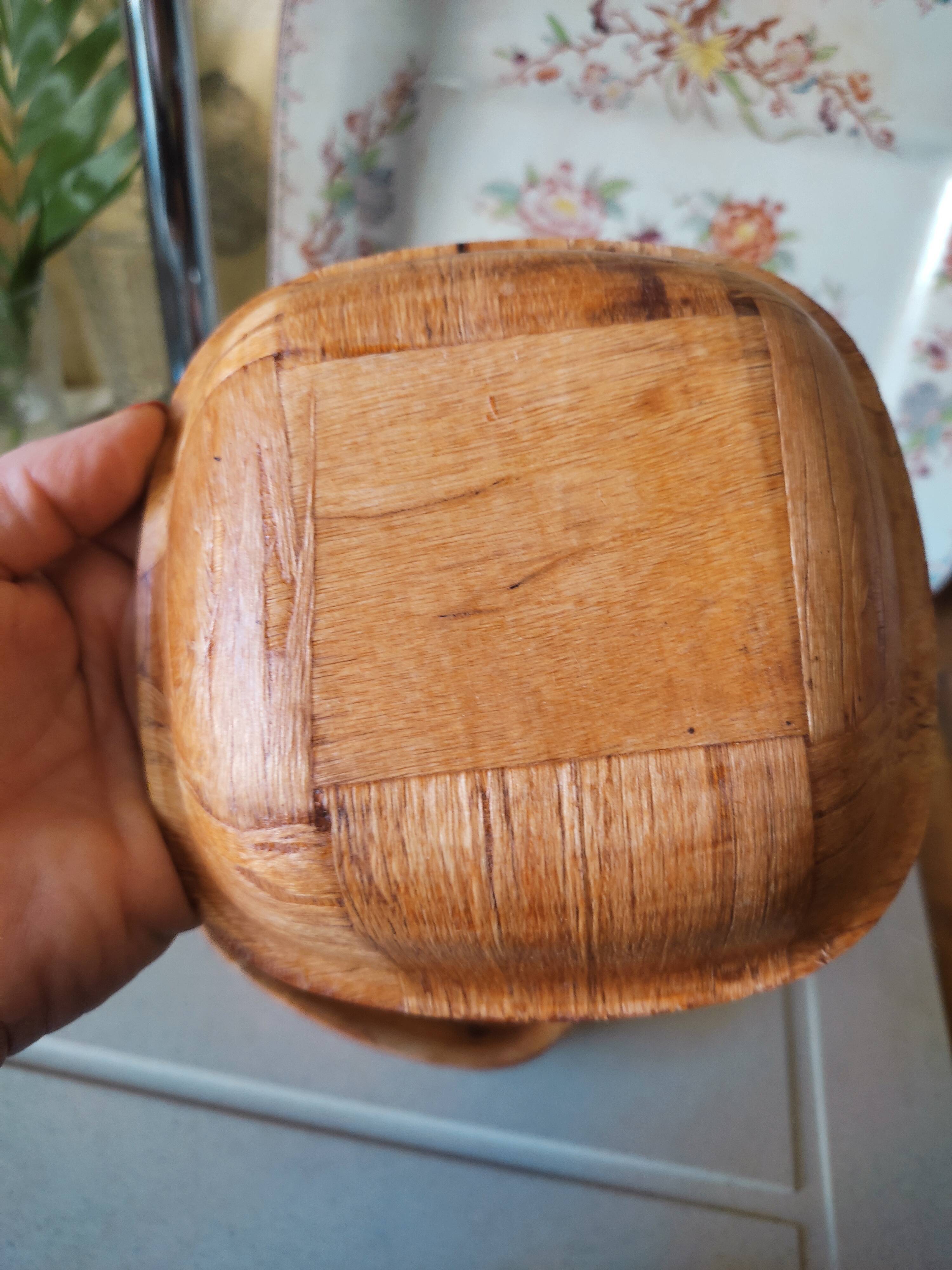 5 dishes in pressed laminated wood