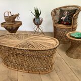 Palm side table in buris