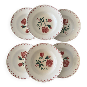 6 assiettes creuses anciennes