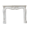 Louis XV Style Fireplace In Carrara Marble