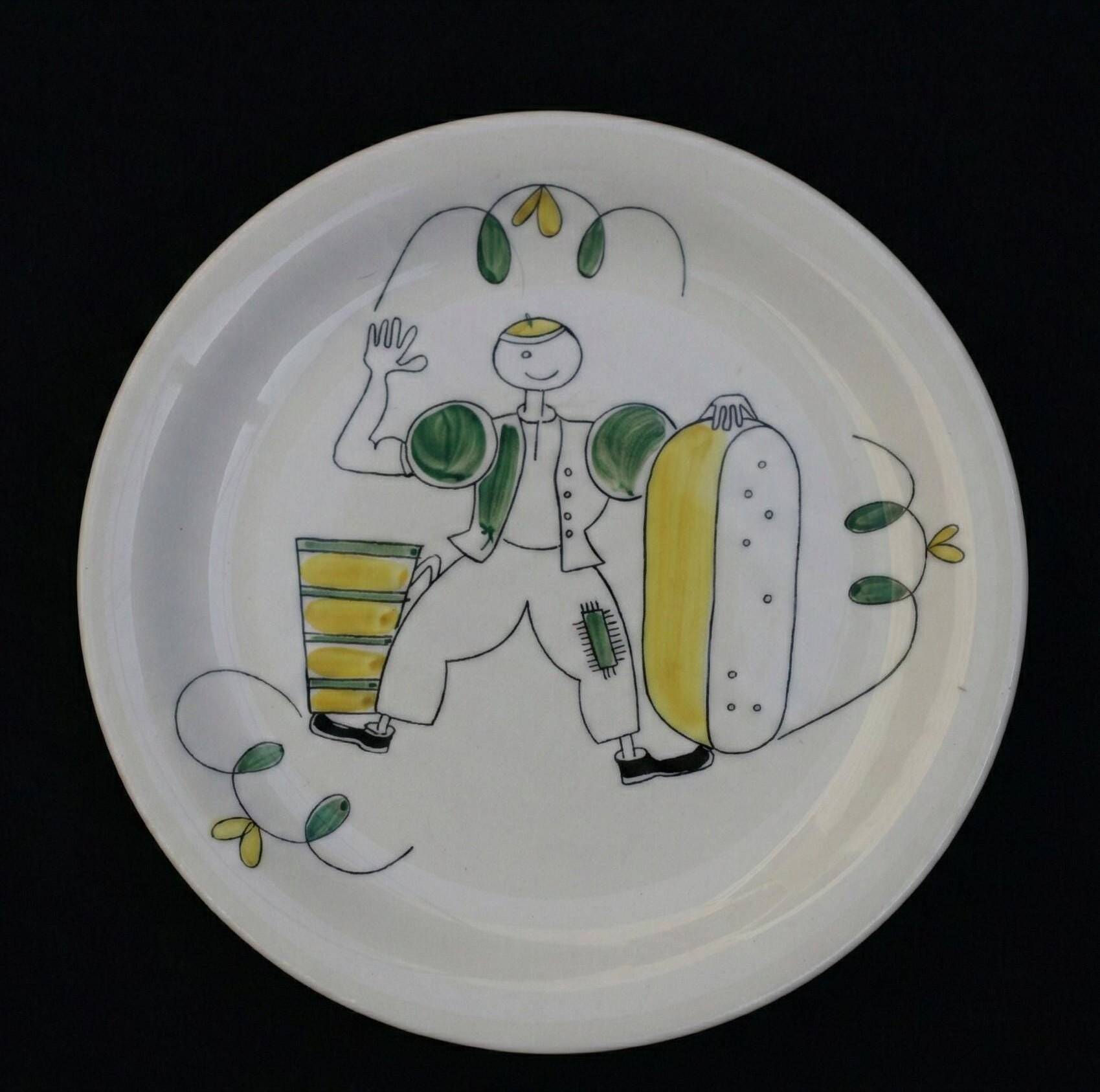Set of 6 vintage Royal Sphinx Maastricht plates – Folk decor