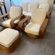 Rattan lounge by Paul Frankl