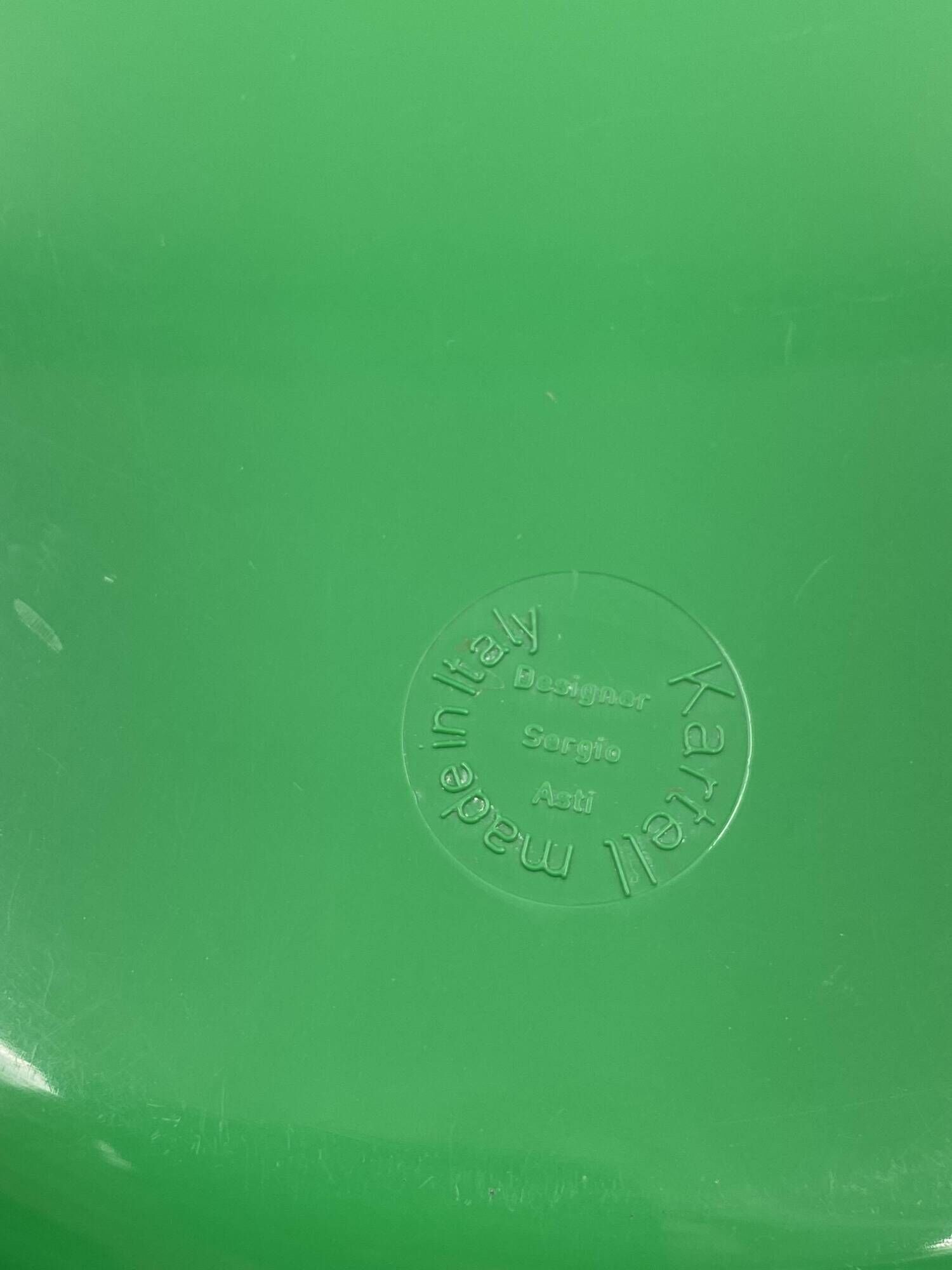 Sergio Asti, mod.4635 green ashtray / catchall, Kartell Italy 1967