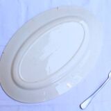 5 plates and dish Terre de fer Fleurette model