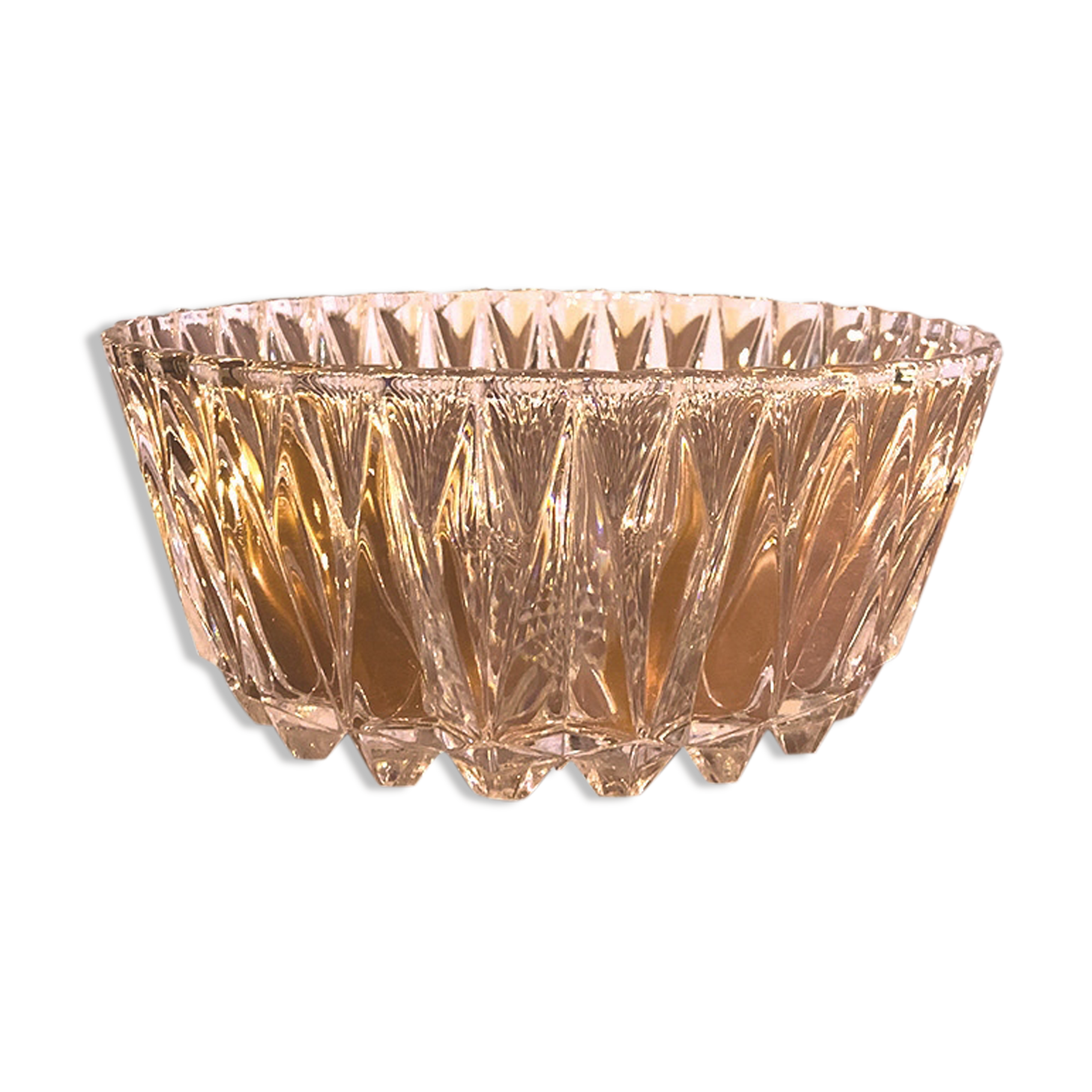 Saladier en verre ciselé