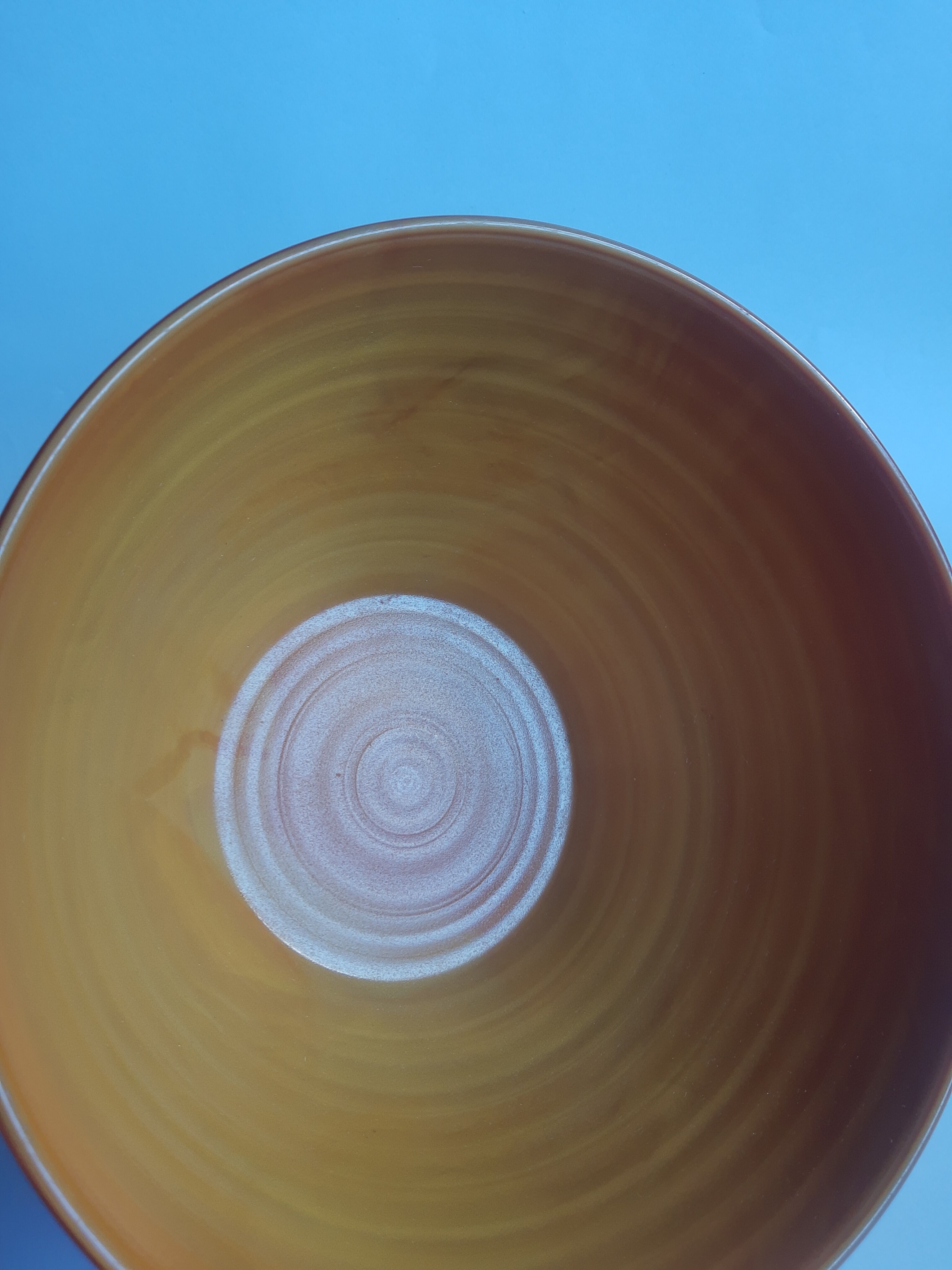 Brown salad bowl Arcopal vintage volcano model