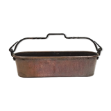 Copper planter and wrought iron handle