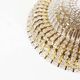 Large vintage brass and glass flush mount light by Palwa