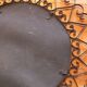 Vintage twisted iron mirror, 1950s, 39cm