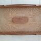 Vintage Chippendale coffee table in beech and rattan, Louis XV style.