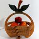 Equinoccio fruit basket in foldable wood from the 70s
