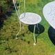 White wrought iron garden furniture