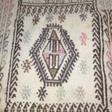 Antique embroidered kilim with 16 medallions from Turkey or the Balkans, c. 1950.