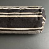 19th ticking canvas cushion with 80cm mattress striped