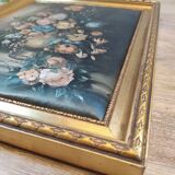 Gold-edged painting and still life fabric print